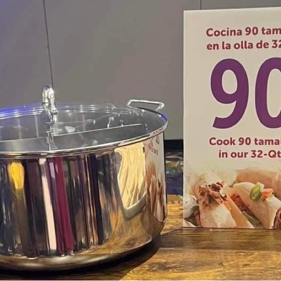 Princess House Kitchen Olla Tamalera De 32 Qt Incluye Parrilla Y